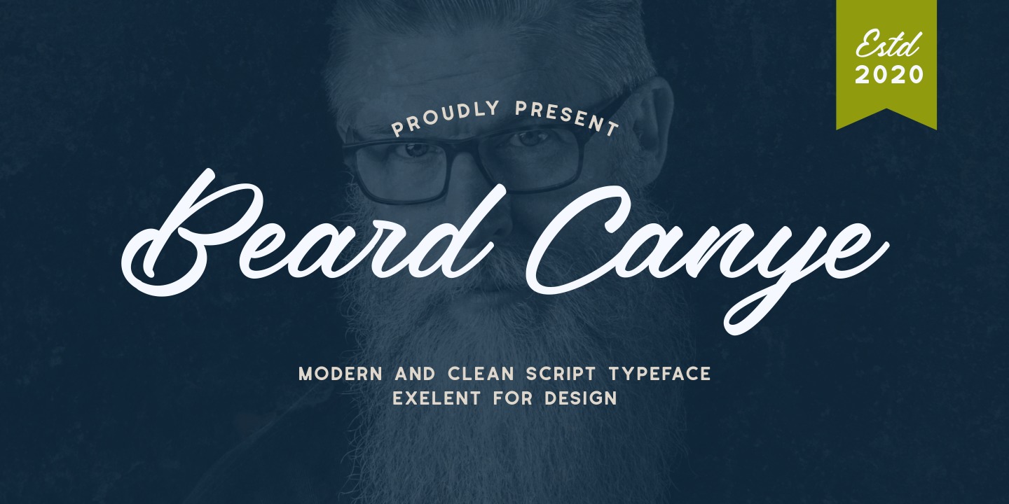 Beispiel einer Beard Canye-Schriftart #1